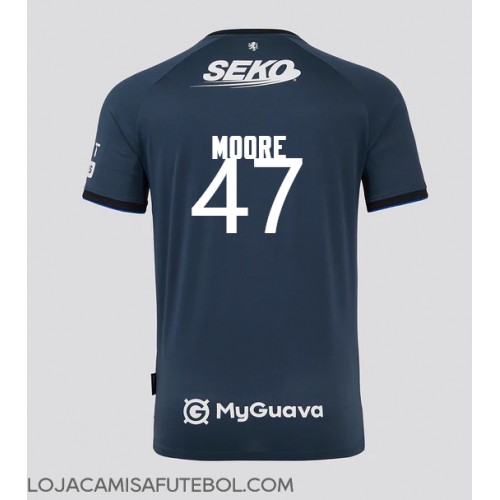 Camisa de Futebol Rangers Mikey Moore #47 Equipamento Alternativo 2025-26 Manga Curta